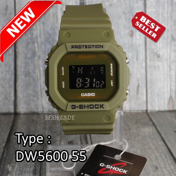 MURAH MERIAH TERMURAH     Jam tangan G Shock DW 5600 Full Hijau Army Skmei digitec Limited