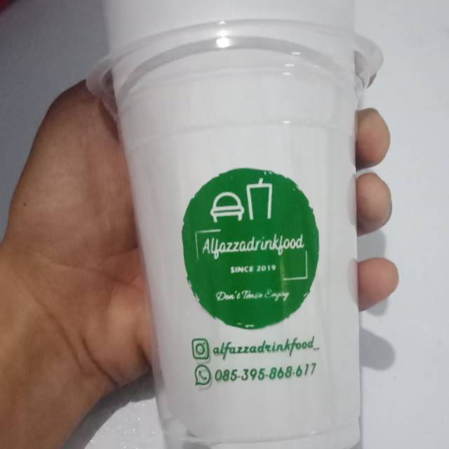 

Sablon Gelas Cup Plastik 14oz & 16oz