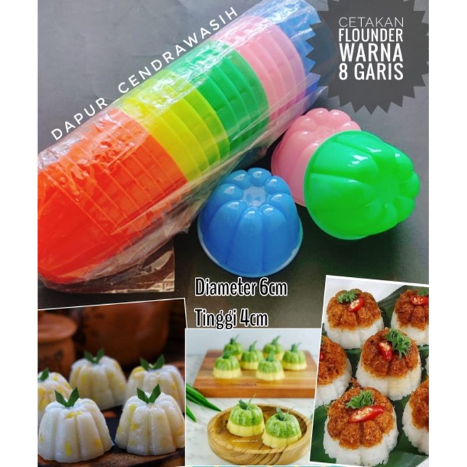 Jual Cetakan Puding Putu Ayu Flounder Warna 8 Garis Plastik Shopee Indonesia 1635