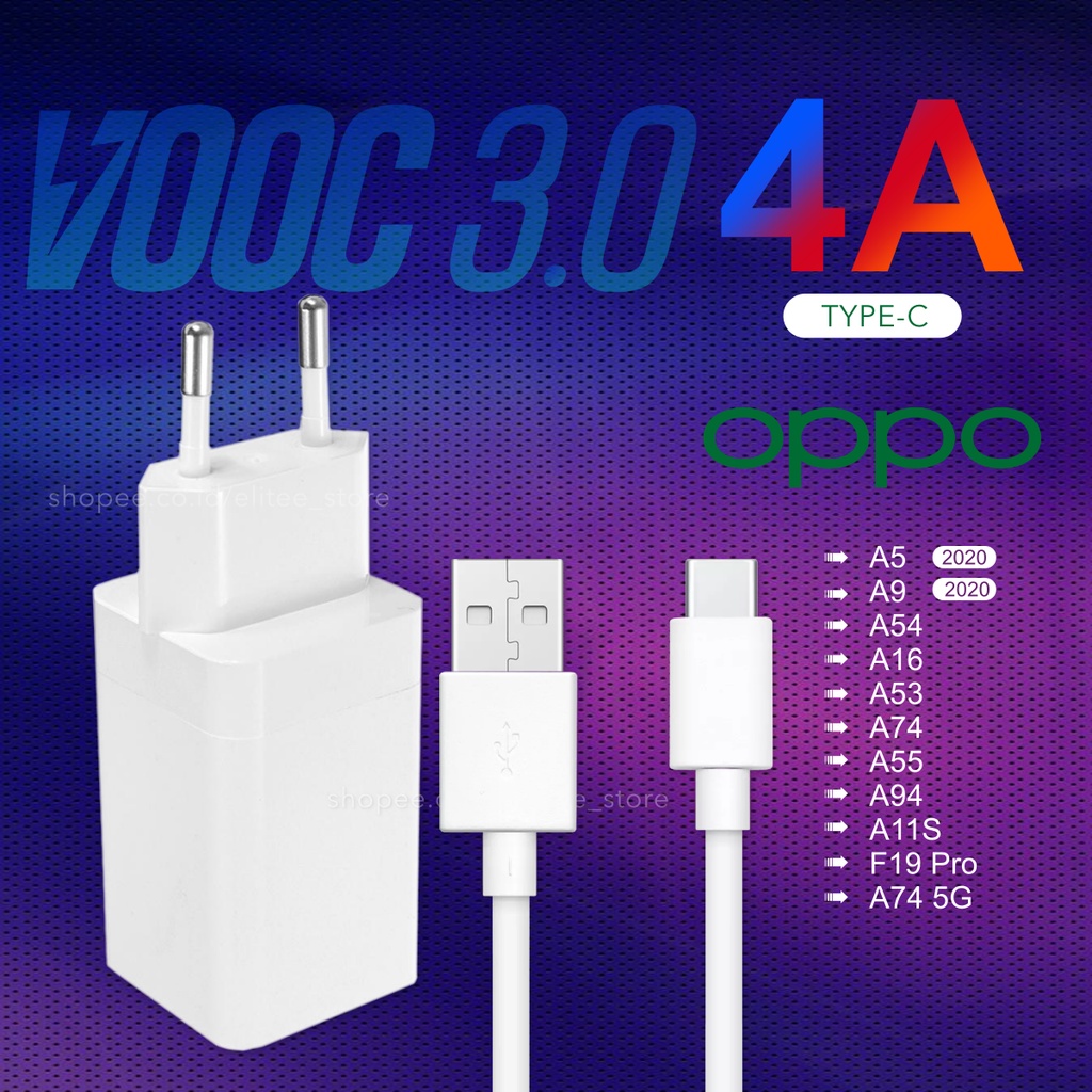 Charger OPPO VOOC 4A Type C Original Vooc Flash Charge