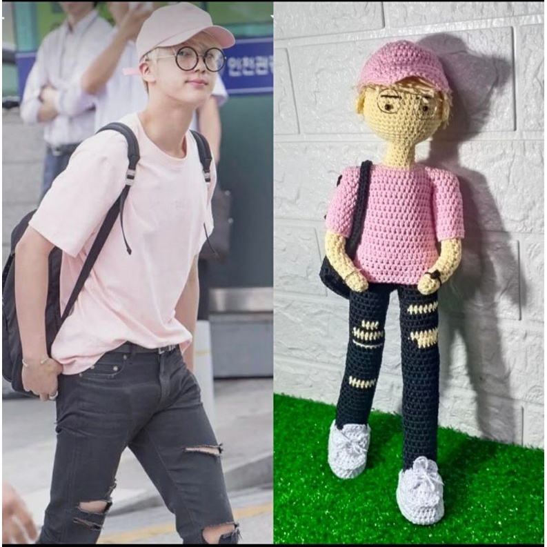 Boneka rajut Jin BTS