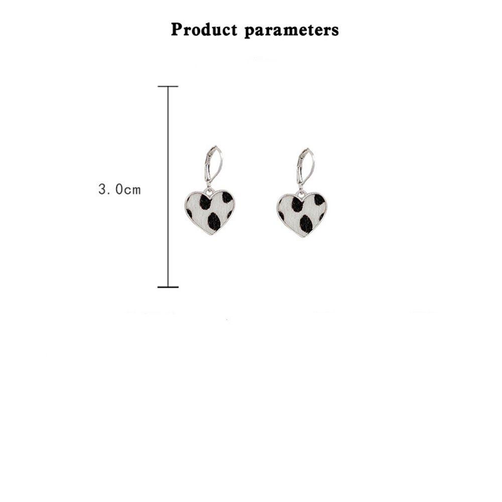 Preva Anting Korea Perhiasan Hadiah Trendi Cinta Hati Wanita Gadis Leopard Hoop Earring
