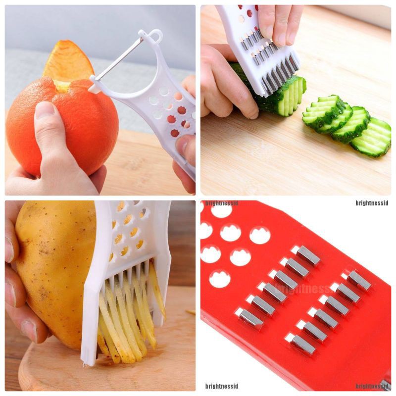 PSS022 Parutan Pisau Kupas 5 in1, Peeler Multifungsi Serut, Parut, Kupas, Potong. Cungkil, Membelah