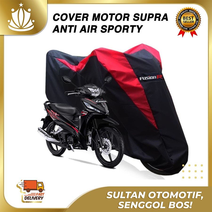 Sarung Motor Warna SUPRA X Waterproof / Penutup Motor Warna SUPRA X / Cover Motor Merek FUSION R