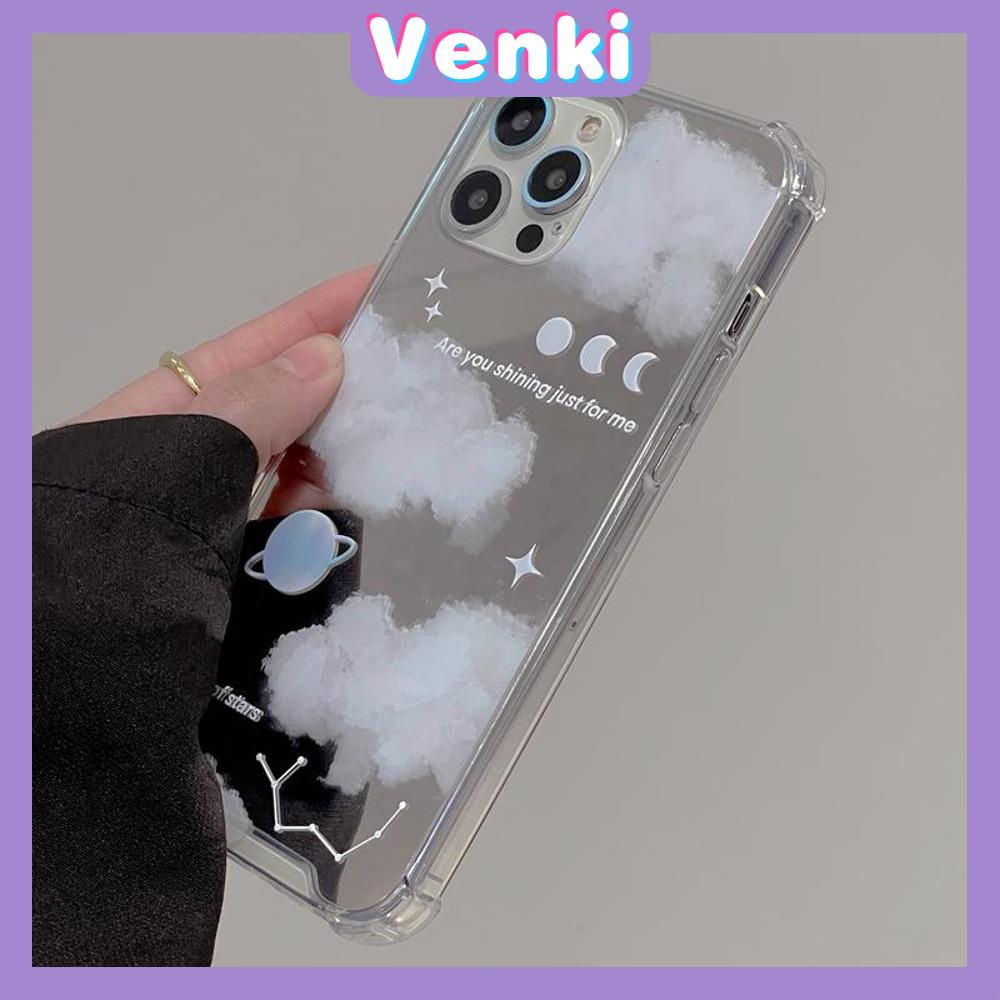 iPhone Case Acrylic HD Mirror Airbag Shockproof Protection Camera Cloud Moon Planet Starry Sky Compatible For iPhone 11 iPhone 13 Pro Max iPhone 12 Pro Max iPhone 7 Plus iPhone xr