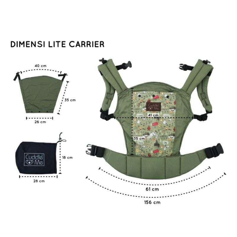 [Bonus Mainan] CuddleMe LITE carrier Gendongan Bayi Anak 4bulan - 2 tahun SSC Gendongan Ransel Depan MShape Gendongan Lite Cuddle me