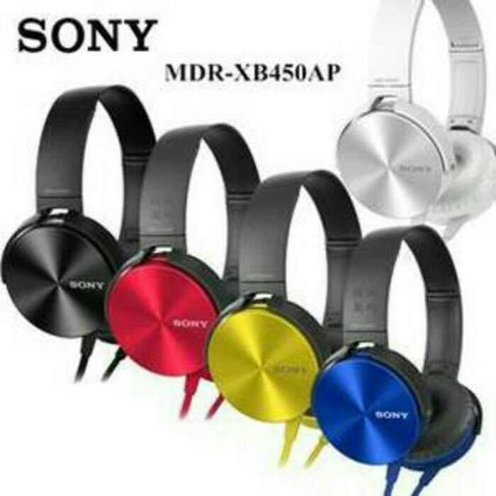 Headset SONY Extra Bass MDR-XB450AP / Headphone SONY Bass Extra SUARA JERNIH SEMUA WARNA READY ORI