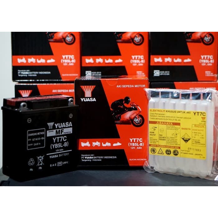 Aki / Accu Motor Yuasa YT7C / YB5L-B Accu Kering