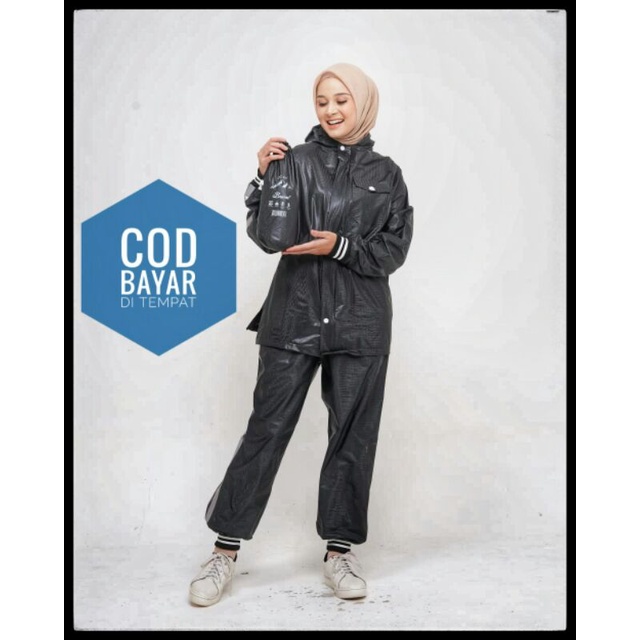 Raincoat Jas Hujan Outdoor Baju Celana Bromo Bromo Joke By AMZ Unisex Pria Wanita