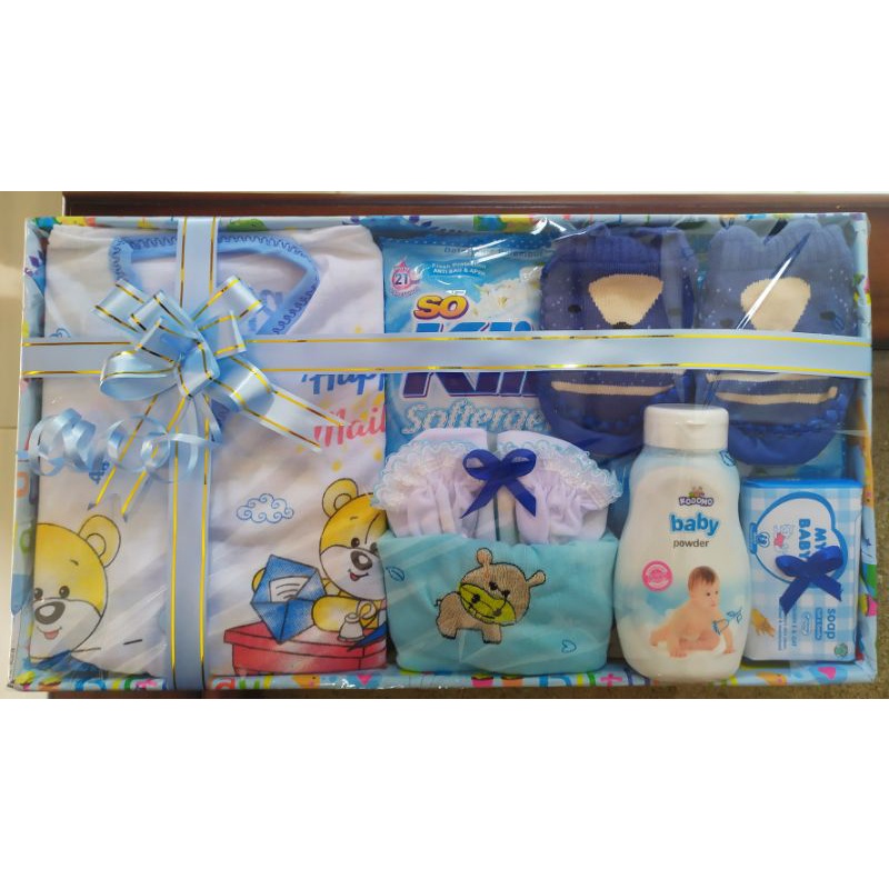 Kado Bayi Parcel Bayi Perlengkapan Bayi Baby Gift Hampers Bayi Bedak Bayi Set Baju Celana Sepatu Bayi Baby Set-Baby B Sepatu