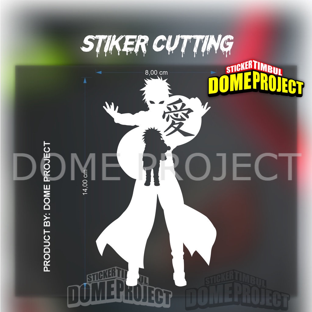 STIKER CUTTING ANIME GAARA SILUET