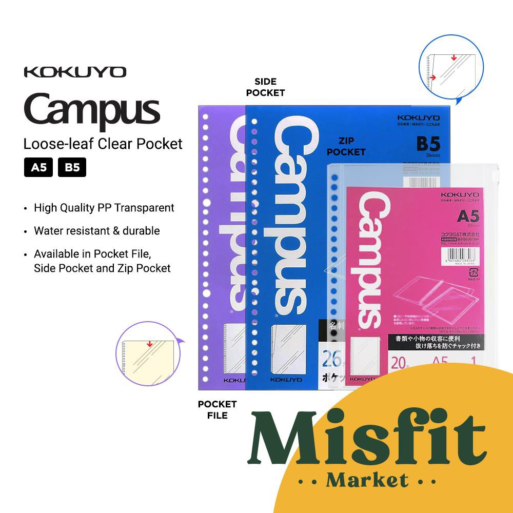 

KOKUYO Campus Loose Leaf Pocket Accessories A5 B5