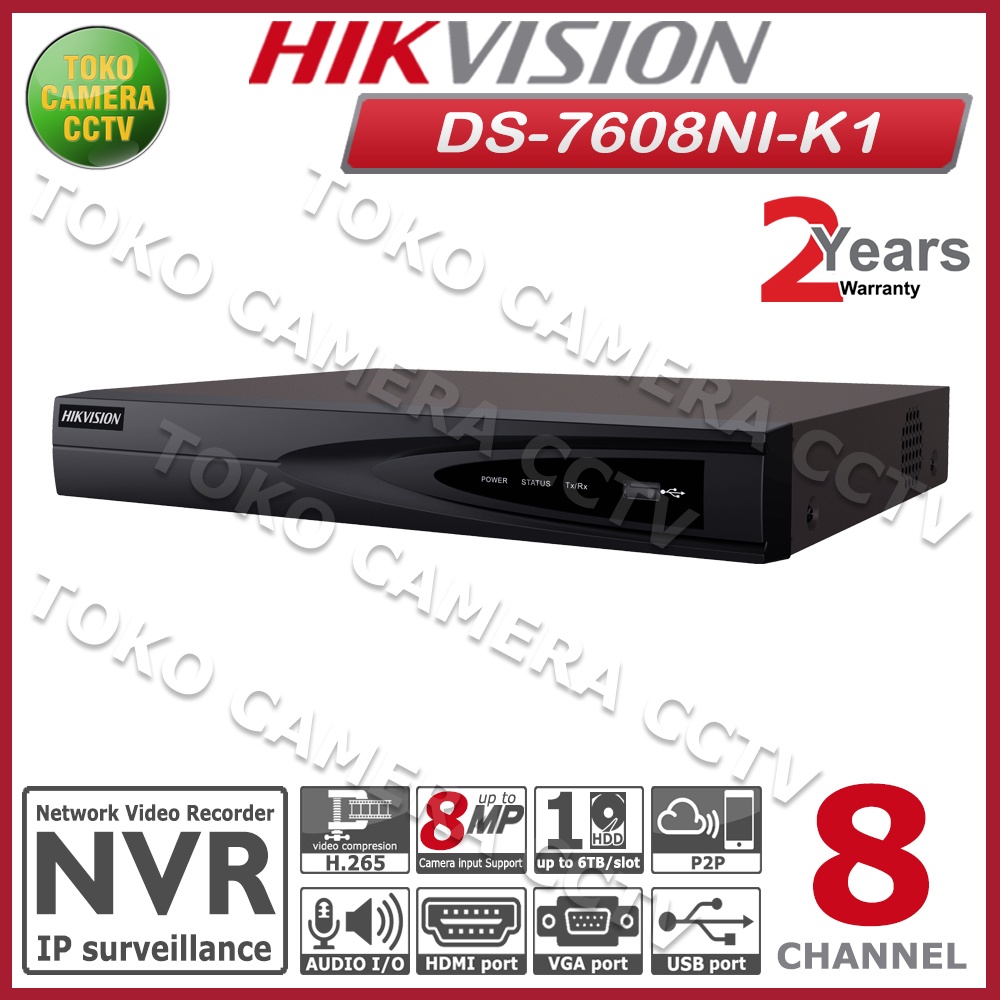 NVR HIKVISION 8 CHANNEL DS-7608NI-K1 NVR 8CH HIKVISION