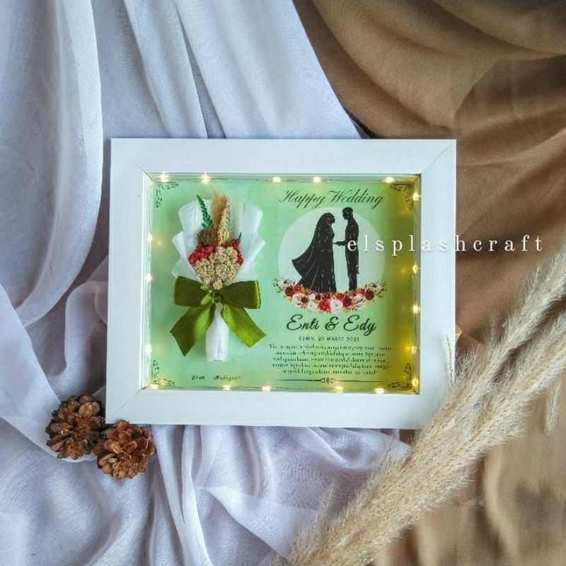 KADO FRAME WEDDING - KADO WEDDING - KADO SILUET - KADO WISUDA - KADO ULTAH  - LAMPU TIDUR
