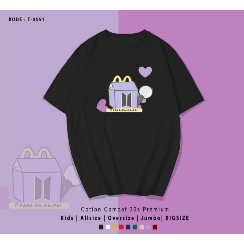 READY KAOS EDISI BTS MEAL MCD/I'M LOVIN IT/UNISEX CEWE COWO OVERSIZE