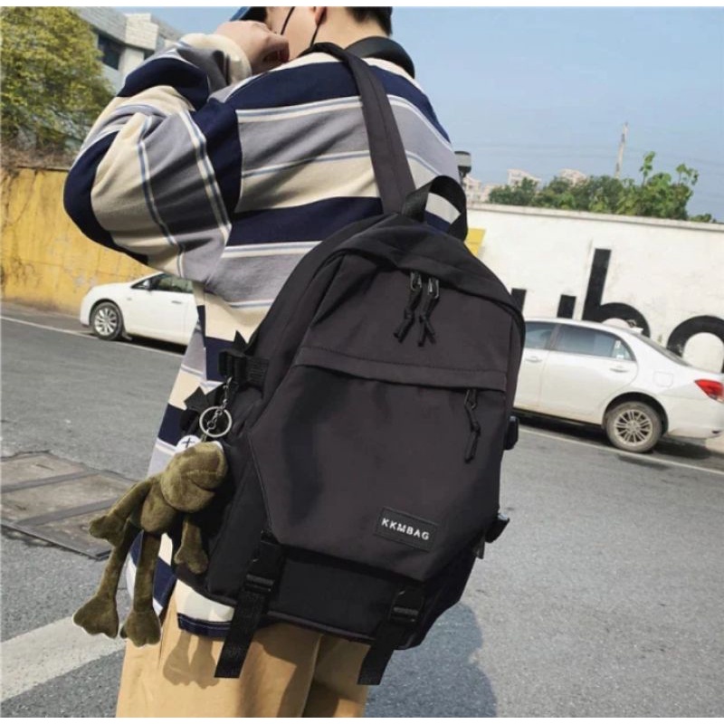 Tas Punggung Ransel Sekolah Tas Backpack Polos Fashion