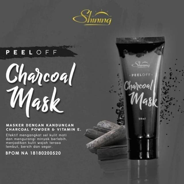 SHINING PEEL OFF CHARCOAL MASK 50ml BPOM