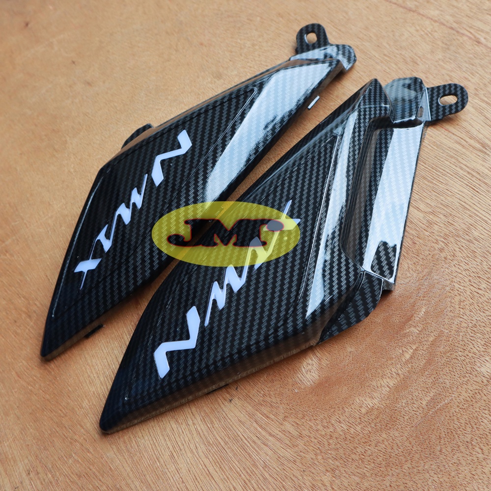 Cover Body Samping Yamaha Nmax 2020 2021 PNP l Tutup Body Kanan Kiri Black Karbon Kevlar Logo Nmax 2