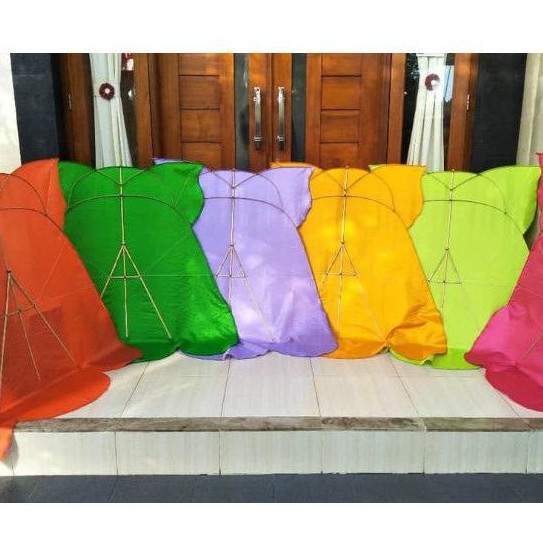 layangan celepuk/ burung hantu knock downt/ lipat ukuran 1m .1,2m 1,5m polos bahan fiber