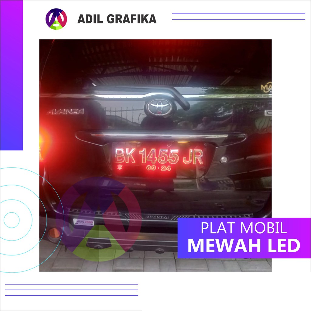 Plat Mobil Mewah LED / Berlampu