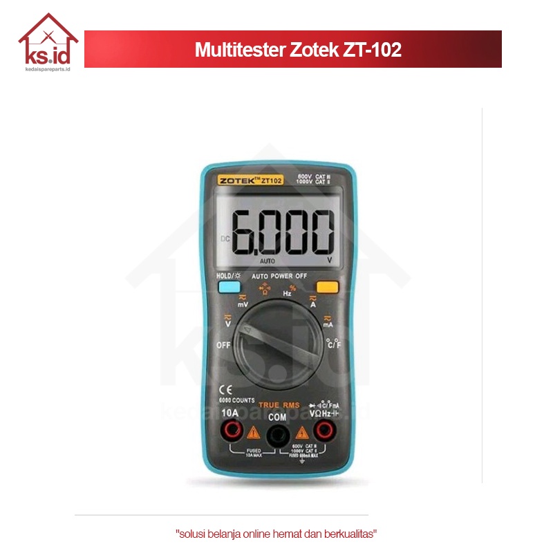 Multitester Zoyi ZT-102 / Avometer Digital Zoyi / Multitester Digital ZT-102 Zoyi Original High Qual