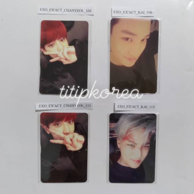 READY PC EXO EXACT CHANYEOL KAI OFFICIAL SMTOWN MUSEUM ARTIST PHOTOCARD - CHANYEOL