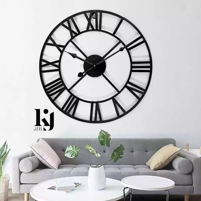 BISA COD Jam Romawi Industrial Jam Romawi 60CM Dekorasi Industrial