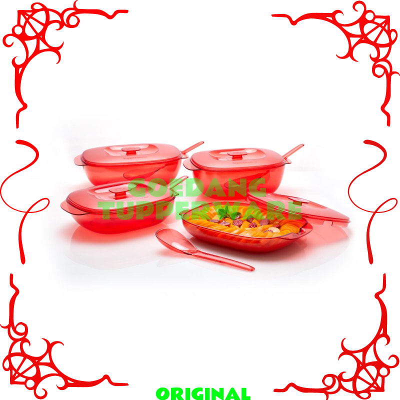 Wadah Saji Crystal Tupperware Original - Peralatan Makan Set Tupperware Original Crystal