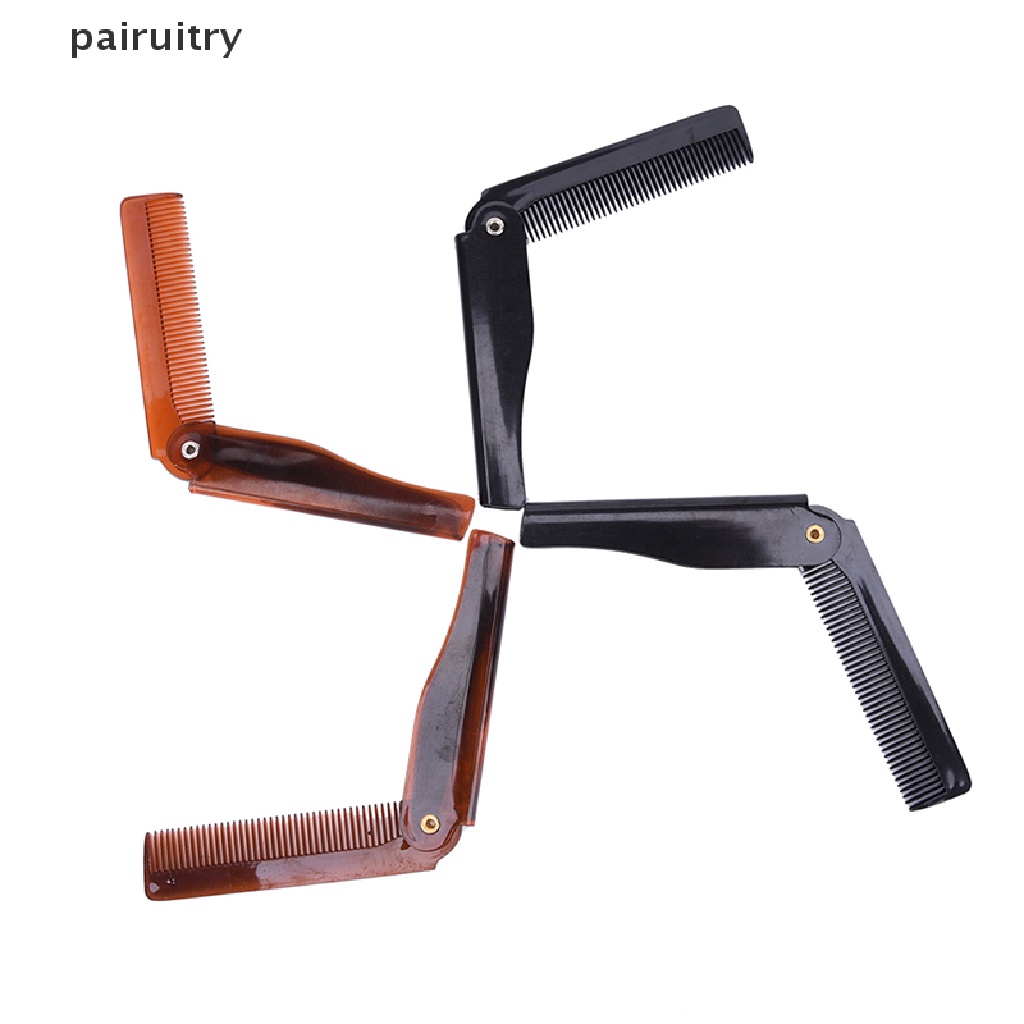 Prt 1Pc Sisir Lipat Saku Untuk Menata Rambut / Kumis / Jenggot PRT