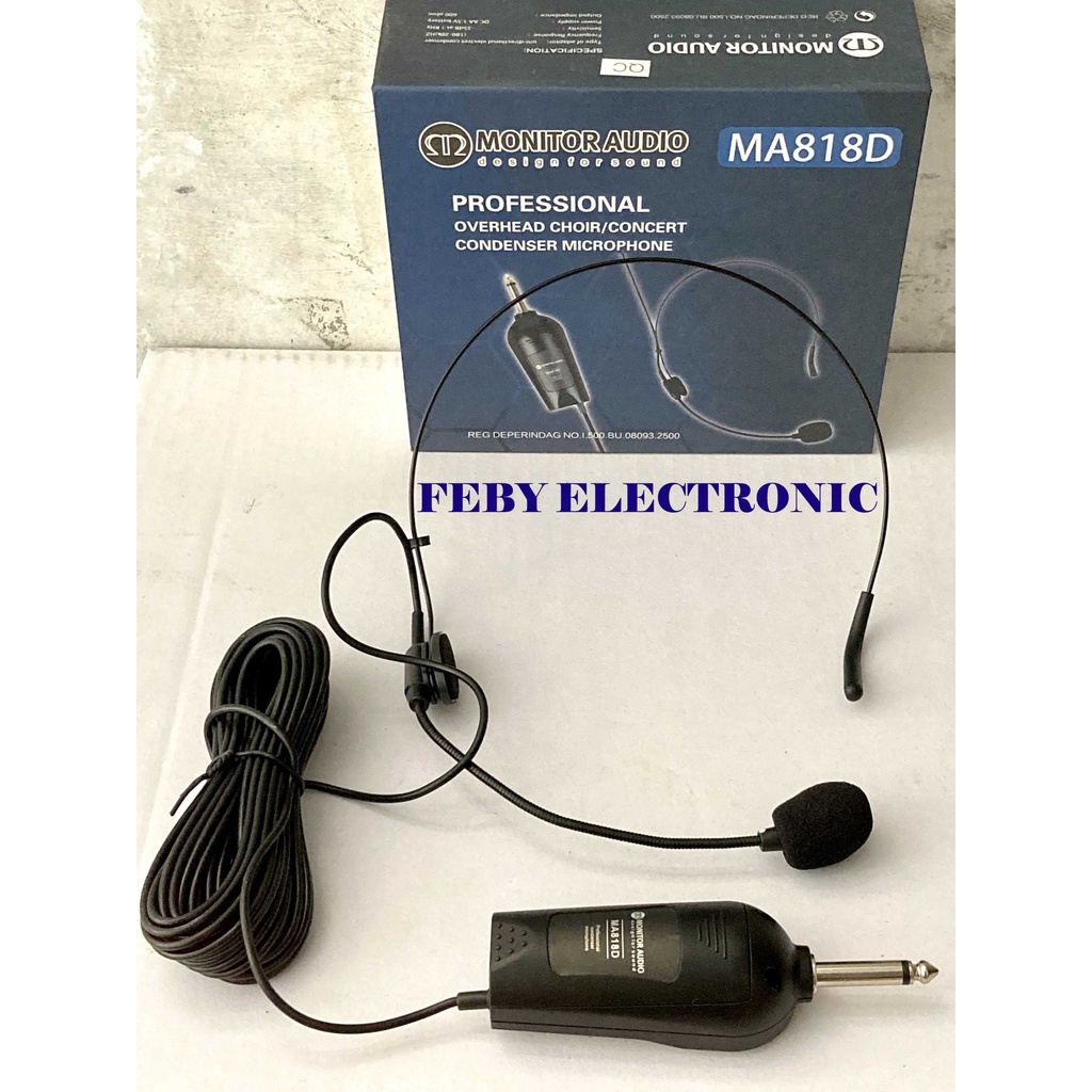 Mic Head Set Monitor Audio MA 818 D Mic Bando condensor IMAM MASJID