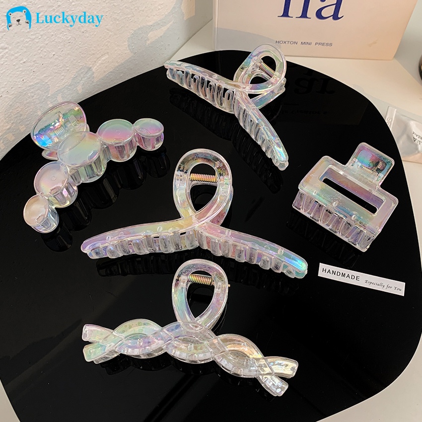 YEEZII Jepit Rambut Bentuk Persegi Panjang Warna-Warni Untuk Wanita