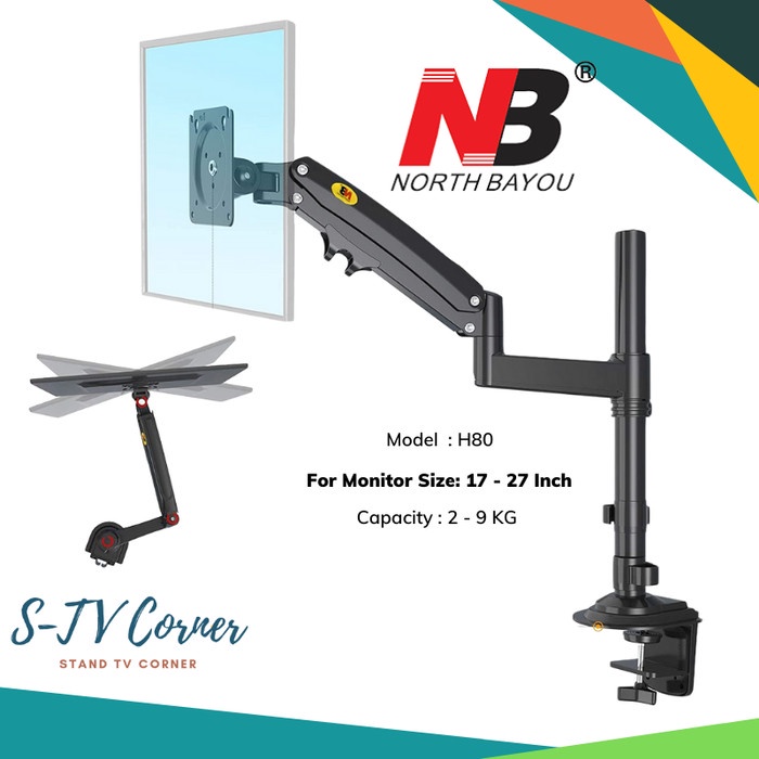 Bracket Monitor 17 - 27 inch, Single Stand Arm Monitor Desk Mount