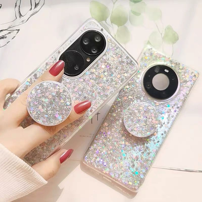 Glitter Case Silver Samsung A53 A12 A23 A73 A13 Zflip 3 Zflip 2 4 Z Fold 2 3 Oppo Reno 7 4G 5G