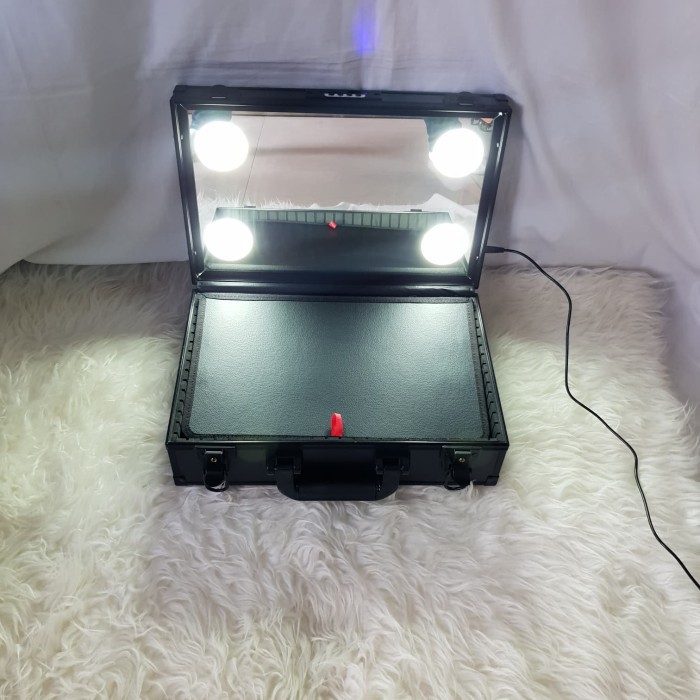 Koper Kosmetik/Beauty Case Lampu LED Bluetooth