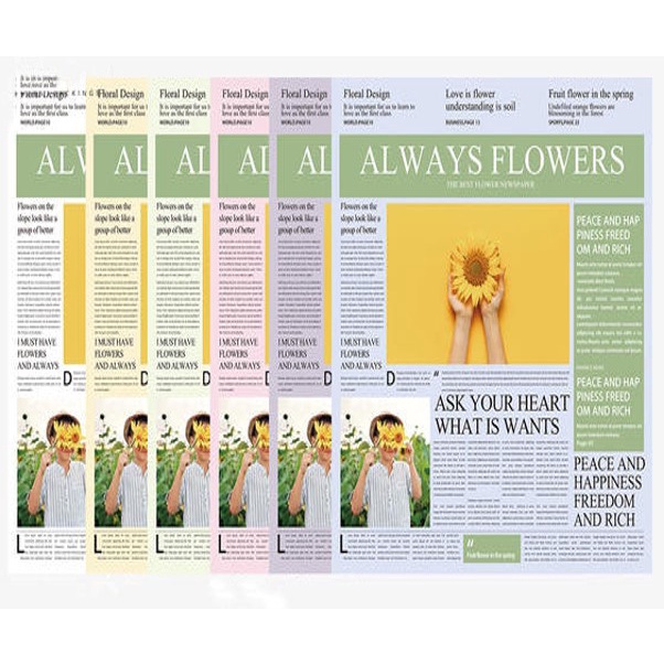 

CRAFT NEWSPAPER SUNFLOWER PACK (52 x 58 cm) - Kertas Bunga Wrapping Paper