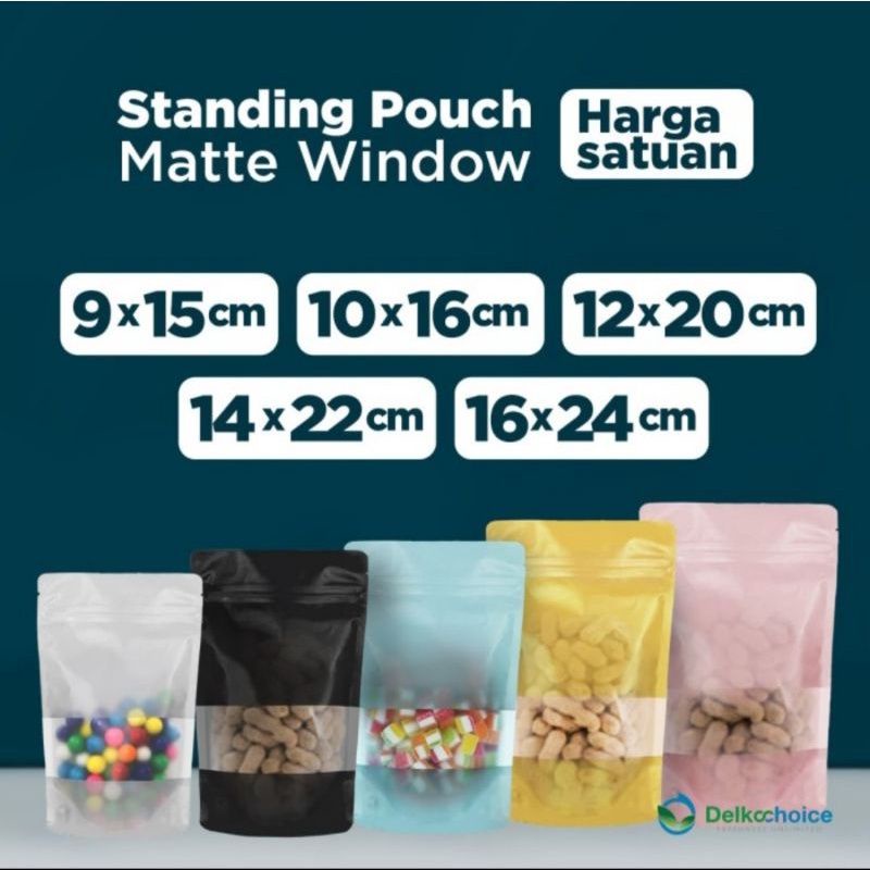 Standing Pouch Window Plastik Kemasan Matte Mix