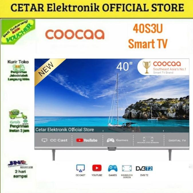 COOCAA LED TV 40 INCH FHD 40D3A garansi panel 3 thn new 2018 Termurah