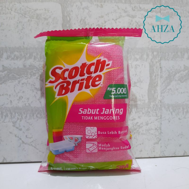 AHZA SCOTCH-BRITE SABUT JARING SPONS CUCI PIRING