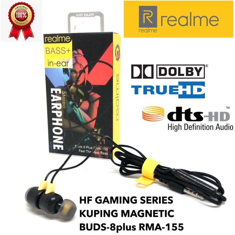 GROSIR HANDSFREE GAMING REALME BUDS8 PLUS KUPING MAGNETIC TRUE HD AUDIO