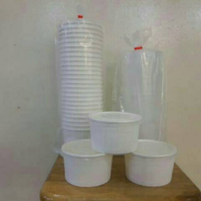 

Paper bowl (mangkok kertas) 650 ml include tutup (25 pcs)