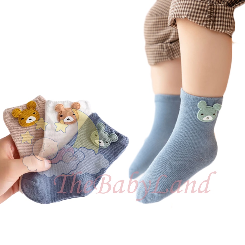 [1KG 65PCS] Babyland Kaos Kaki Cartoon / Baby Socks / Kaos Kaki Bayi Korea Kartun