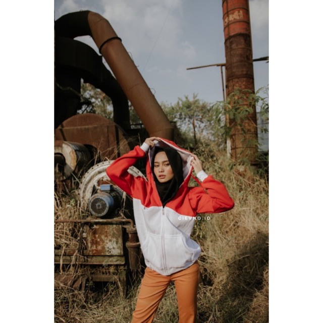 TWOCOLORS ZIPPER HOODIE POLOS Size M - XXL