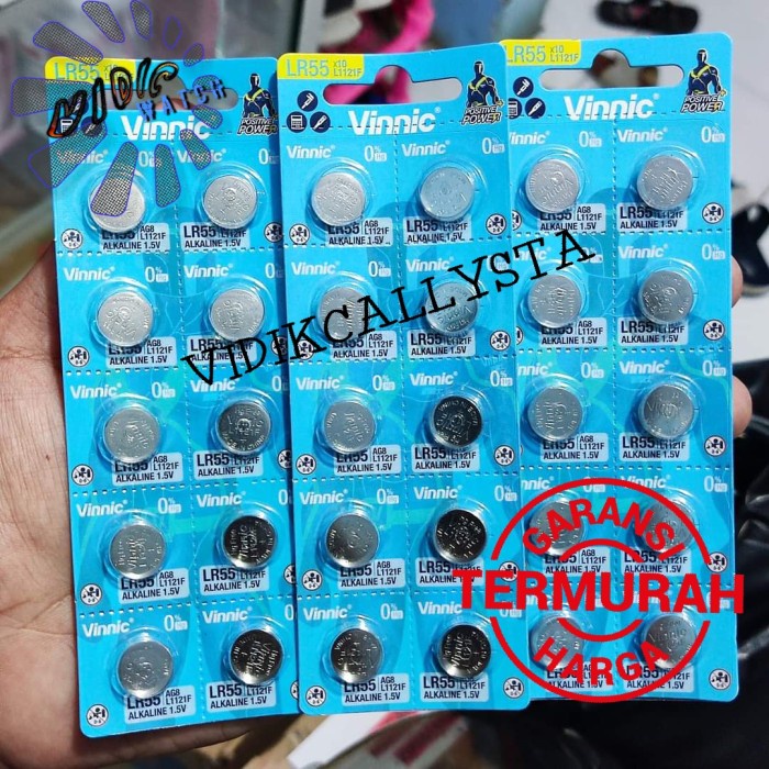 Baterai Batrei Original murah LR55 AG8 1120 L1120 VINIC