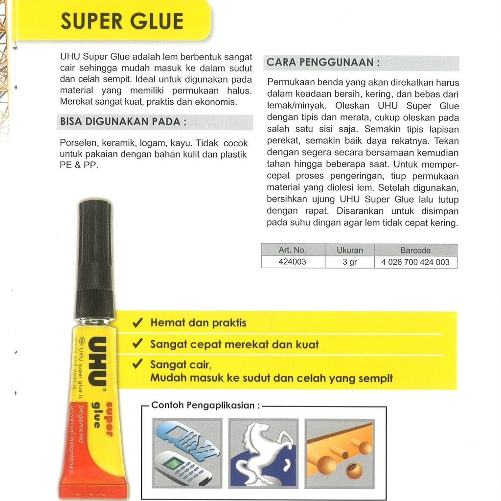 

Super Glue UHU 3 gr