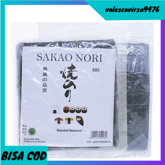 

⭐BISA COD⭐ Sakao Sushi Nori 50 Sheet