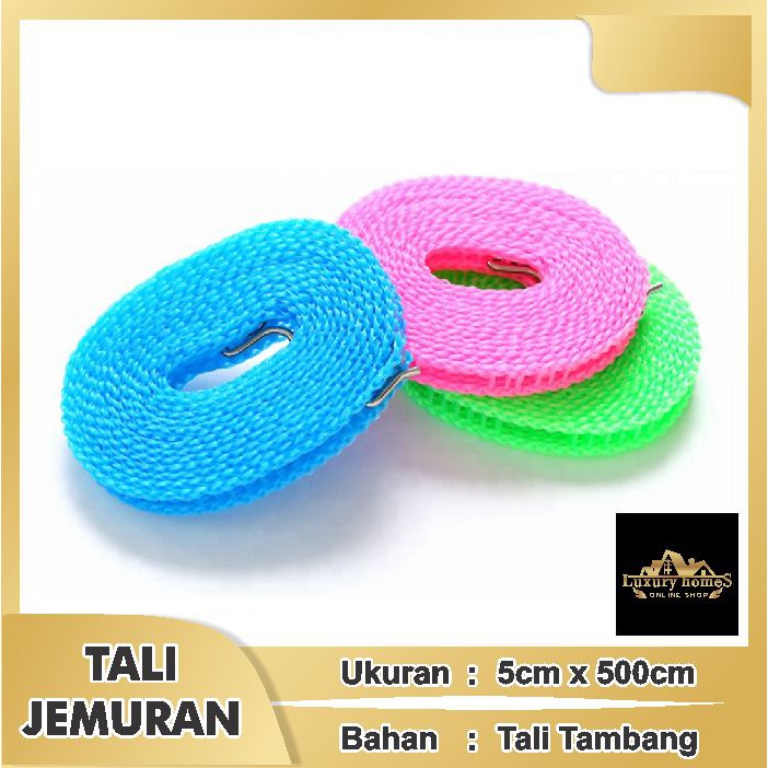 Jual Tali Jemuran Baju Praktis 5 meter / Tali Jemuran Laundry / Tali ...