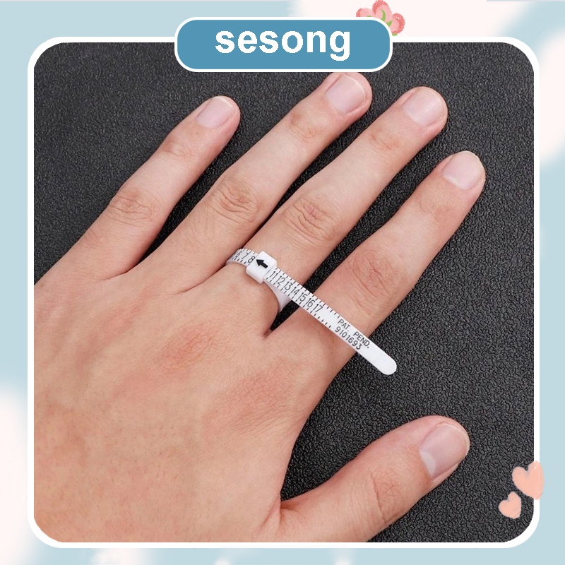 

Pengukur Cincin Ukuran Cantik/Cincin Penggaris Lembut Standar/Alat Ukuran Cincin Coil Jari US SS