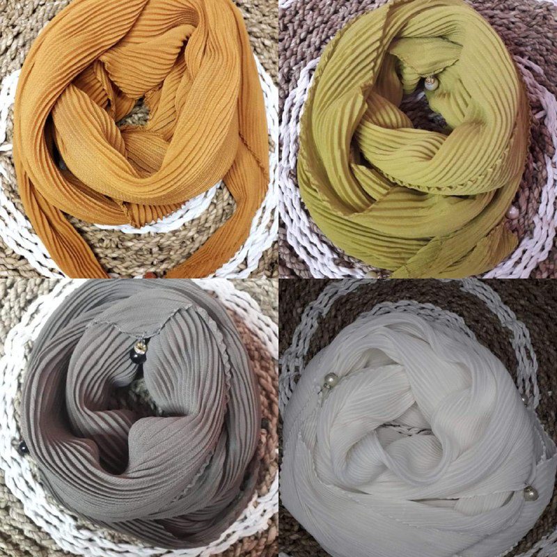 JILBAB KERUDUNG Hijab Segi Empat Plisket/Plisket