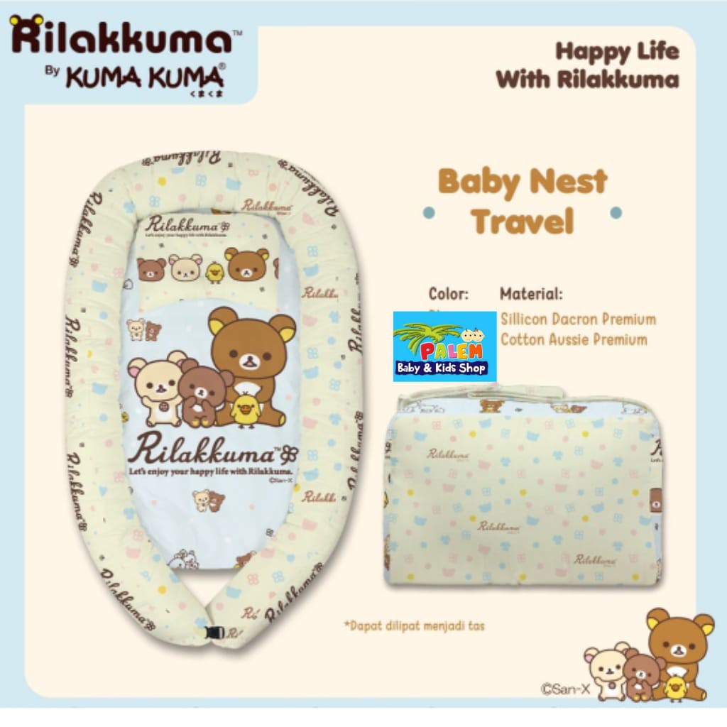 Rilakkuma Kuma Kuma Kasur Baby Nest Travel