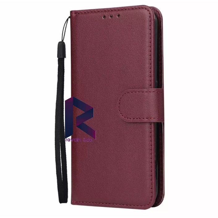 CASING VIVO Y1S FLIP WALLET LEATHER KULIT PREMIUM SARUNG BUKA TUTUP CASE DOMPET FLIP CASE VIVO Y1S